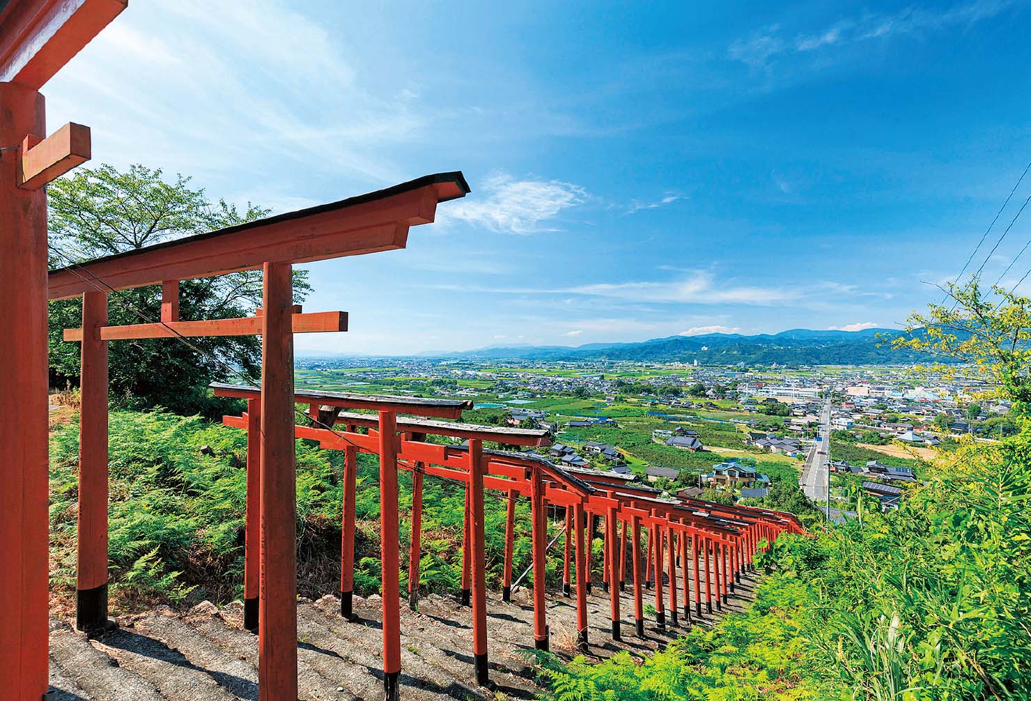 赤い鳥居の絶景スポット